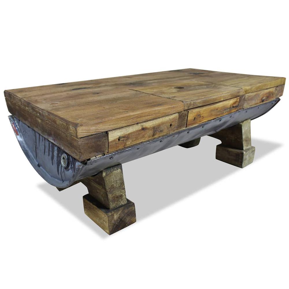 vidaXL Coffee Table Solid Reclaimed Wood 35.4"x19.7"x13.8", 244500. Picture 1