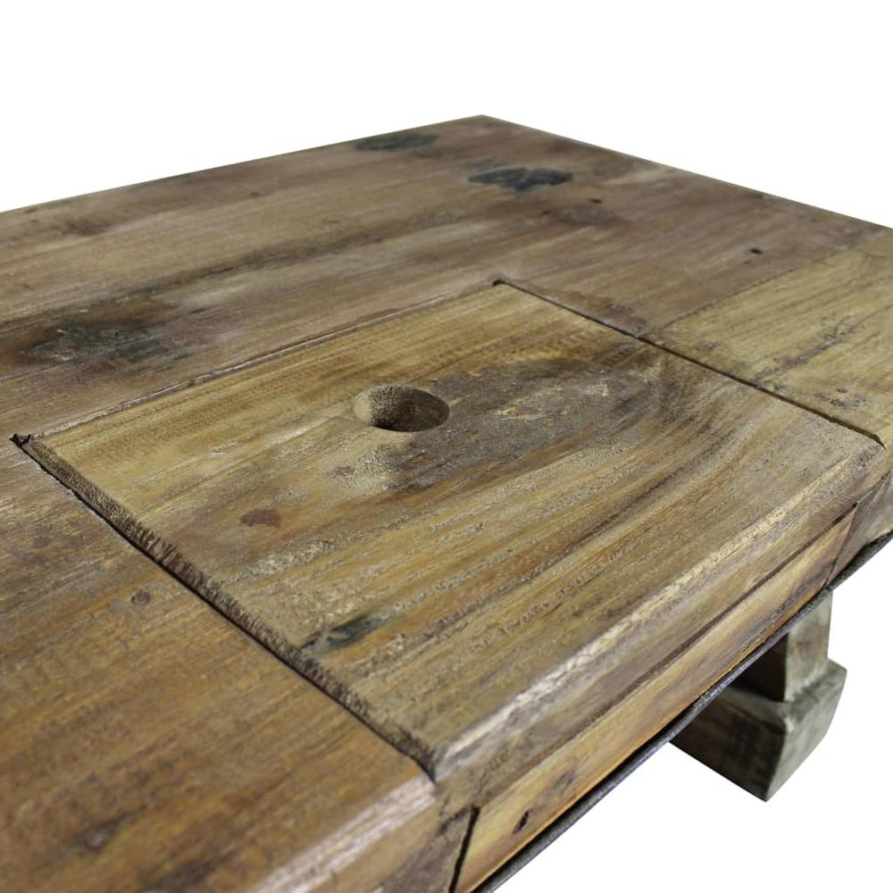 vidaXL Coffee Table Solid Reclaimed Wood 35.4"x19.7"x13.8", 244500. Picture 3