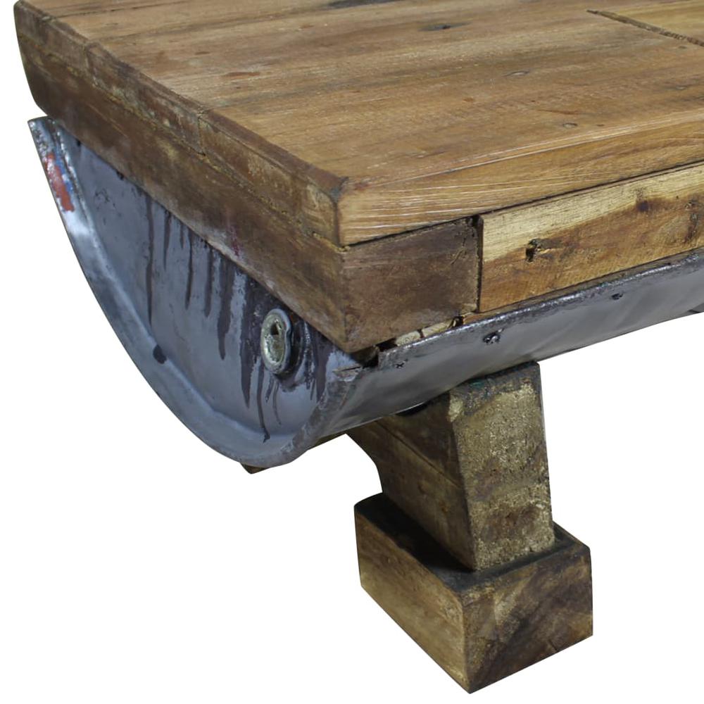 vidaXL Coffee Table Solid Reclaimed Wood 35.4"x19.7"x13.8", 244500. Picture 5
