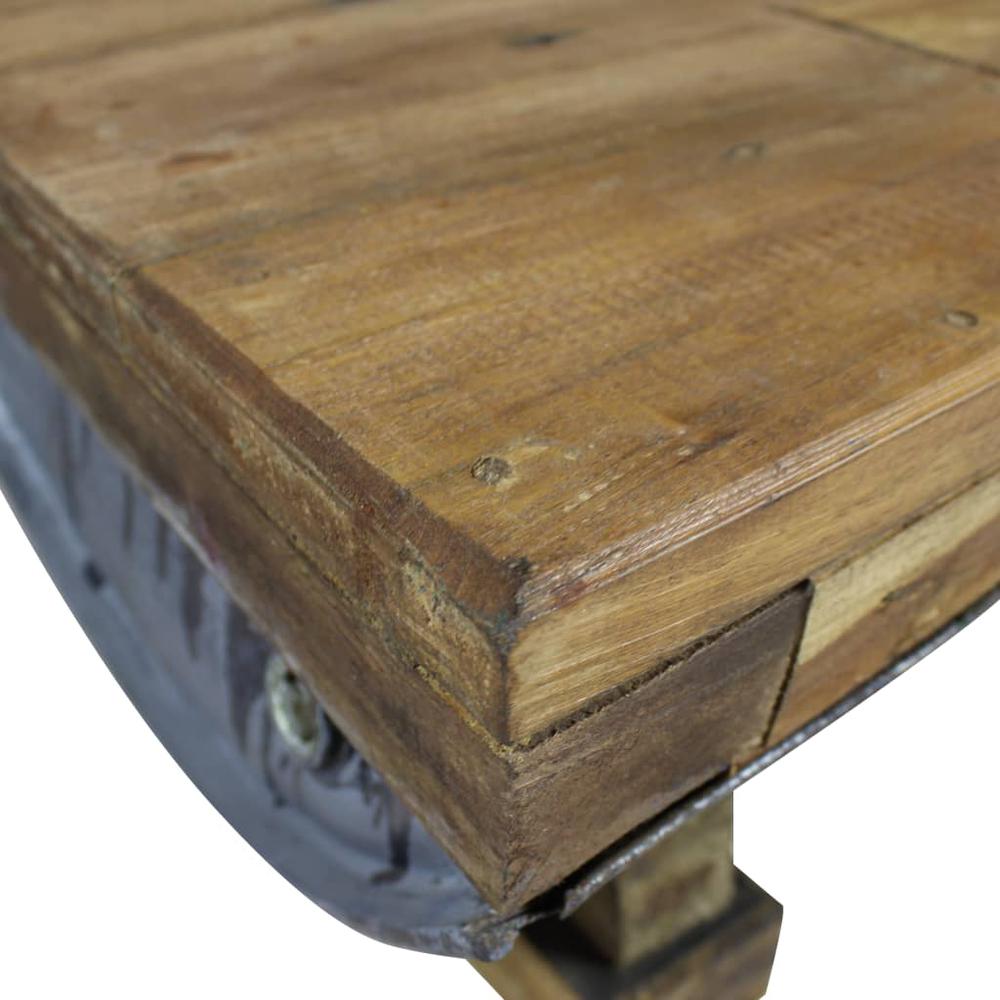 vidaXL Coffee Table Solid Reclaimed Wood 35.4"x19.7"x13.8", 244500. Picture 6
