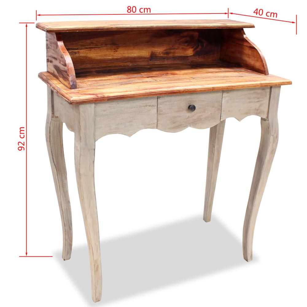 vidaXL Writing Desk Solid Reclaimed Wood 31.5"x15.7"x36.2", 244503. Picture 5
