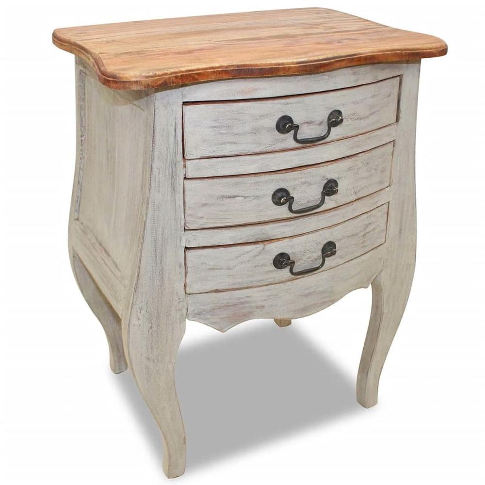 vidaXL Bedside Cabinet Solid Reclaimed Wood 18.9"x13.8"x25.2", 244504. Picture 1