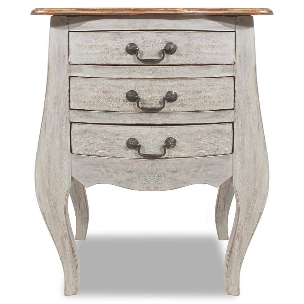 vidaXL Bedside Cabinet Solid Reclaimed Wood 18.9"x13.8"x25.2", 244504. Picture 3