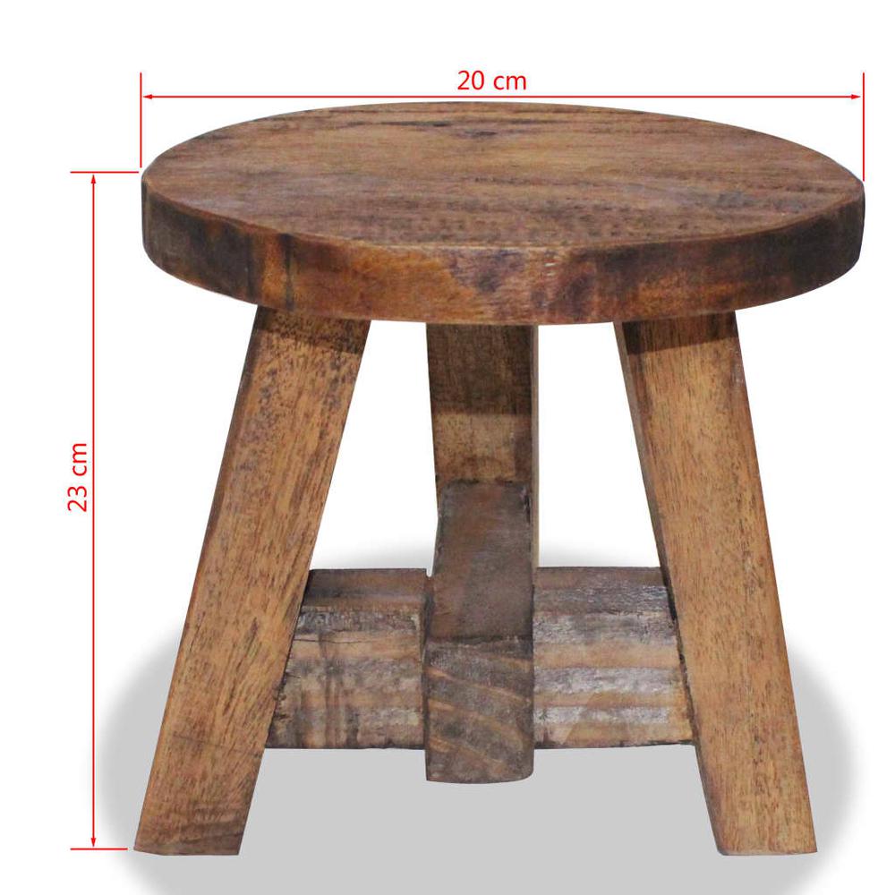 vidaXL Stool Solid Reclaimed Wood, 244508. Picture 3