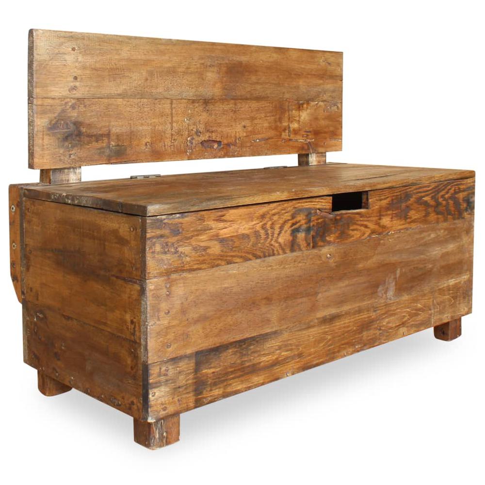 vidaXL Bench Solid Reclaimed Wood 33.9"x15.7"x23.6", 244510. Picture 3