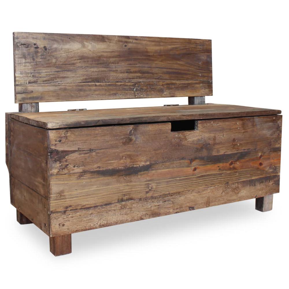 vidaXL Bench Solid Reclaimed Wood 33.9"x15.7"x23.6", 244510. Picture 6