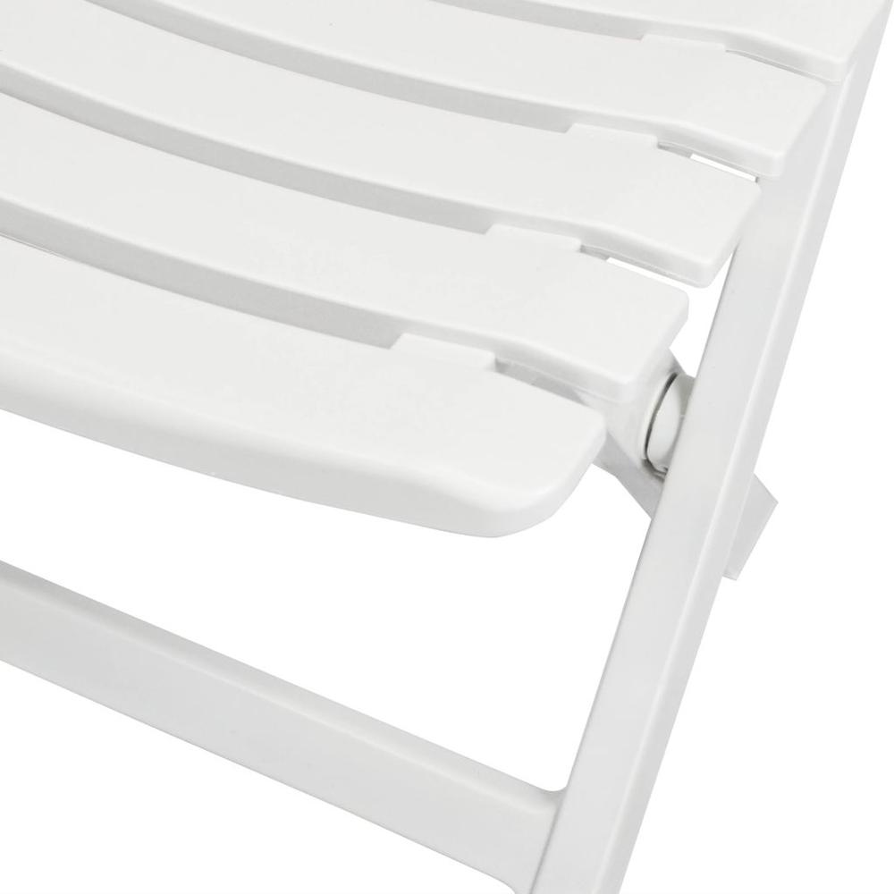 vidaXL 3 Piece Folding Bistro Set Plastic White, 43581. Picture 4