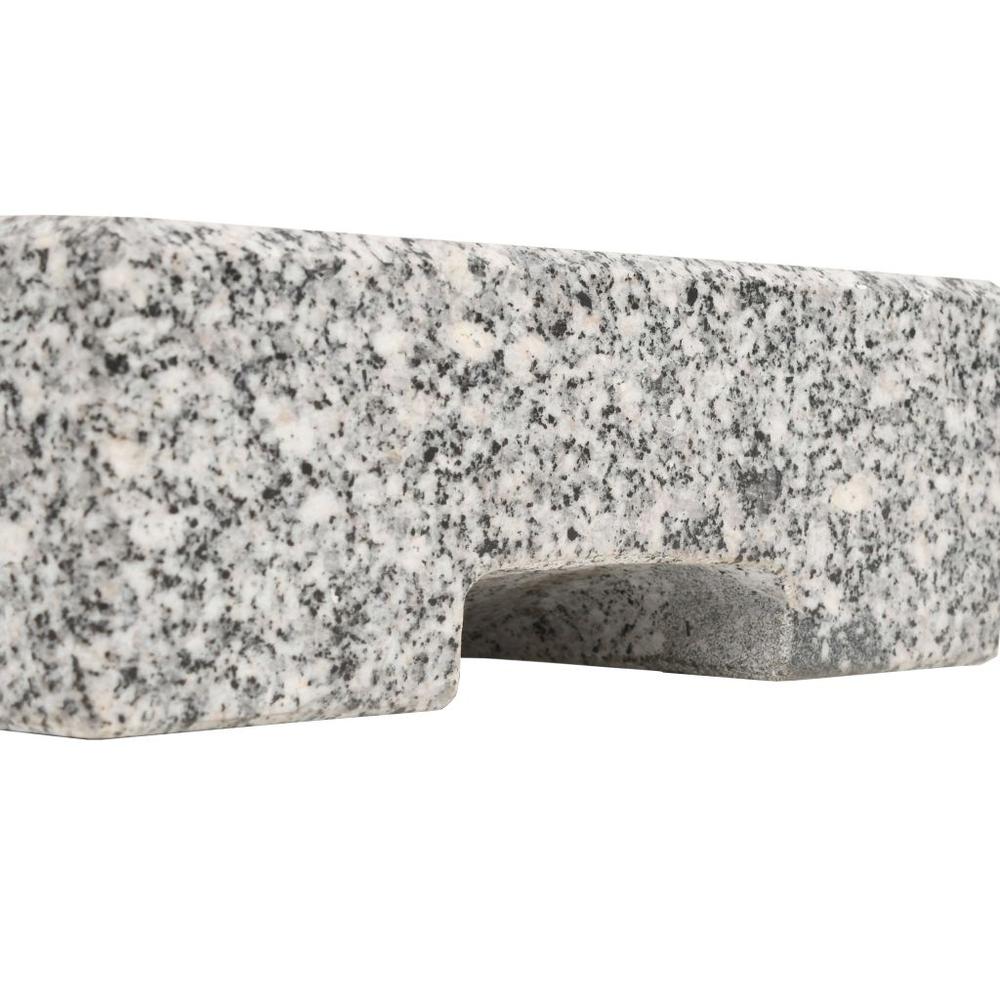 vidaXL Parasol Base Granite Rectangular 55.1 lb, 43725. Picture 5