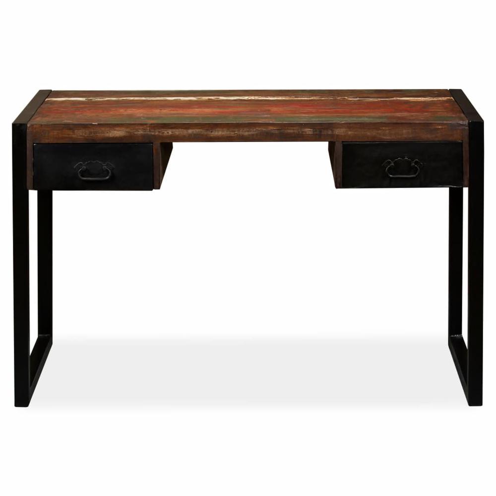 vidaXL Desk with 2 Drawers Solid Reclaimed Wood 47.2"x19.7"x29.9", 244905. Picture 2