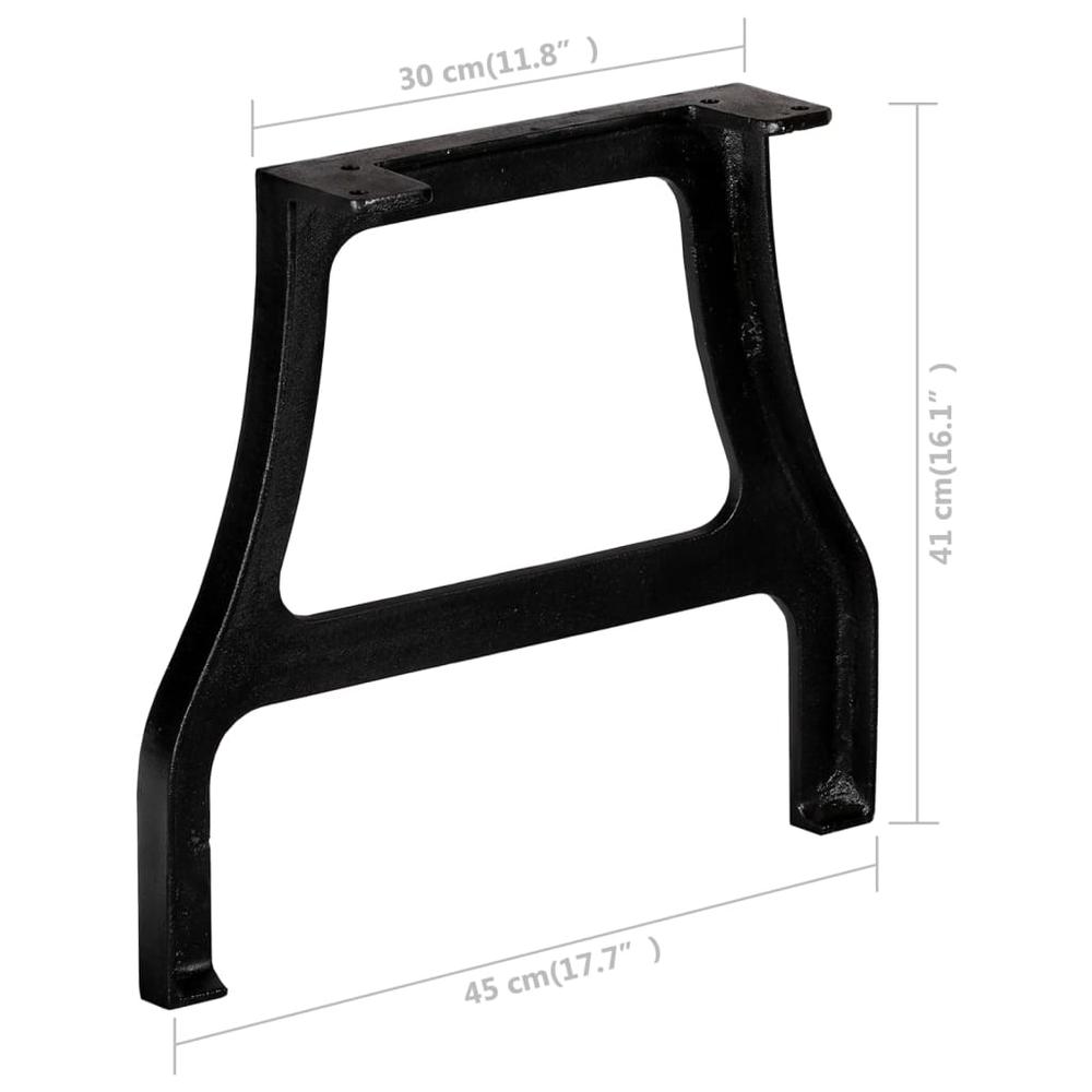 Coffee Table Legs 2 pcs A-Frame Cast Iron. Picture 9