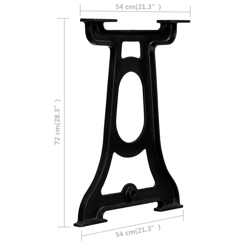 Dining Table Legs 2 pcs Y-Frame Cast Iron. Picture 9