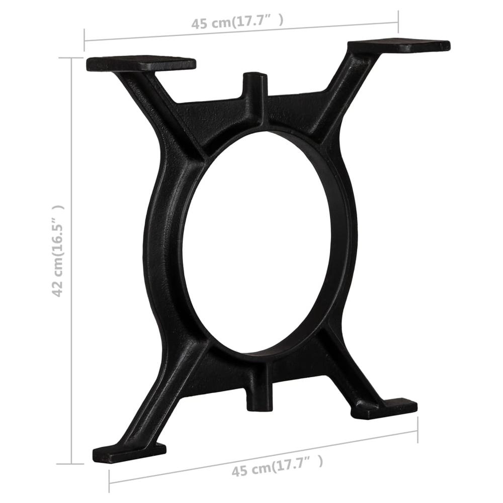 Coffee Table Legs 2 pcs O-Frame Cast Iron. Picture 9