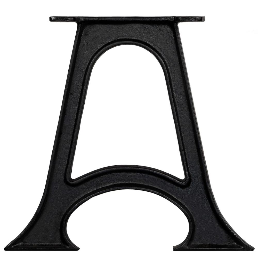 vidaXL Coffee Table Legs 2 pcs with Arched Base A-Frame Cast Iron. Picture 5