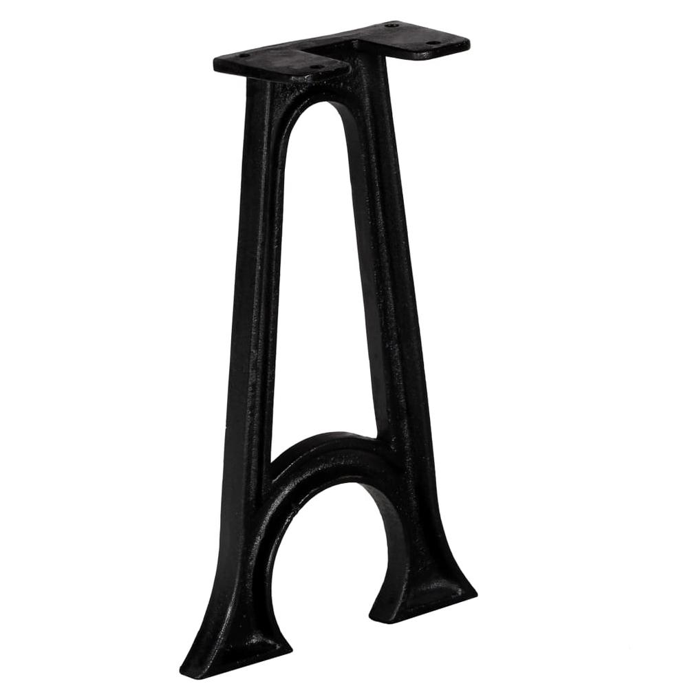 Bench Legs 2 pcs with Arched Base A-Frame Cast Iron. Picture 1