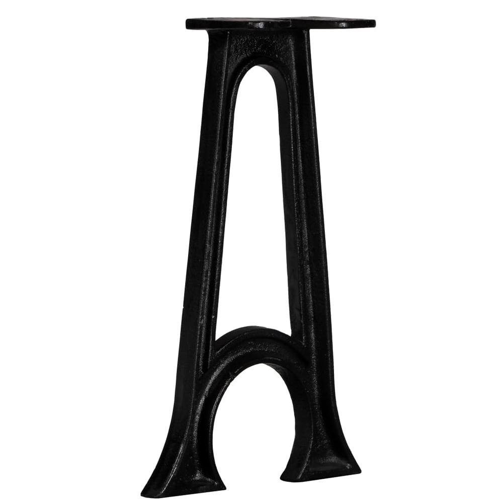 Bench Legs 2 pcs with Arched Base A-Frame Cast Iron. Picture 2
