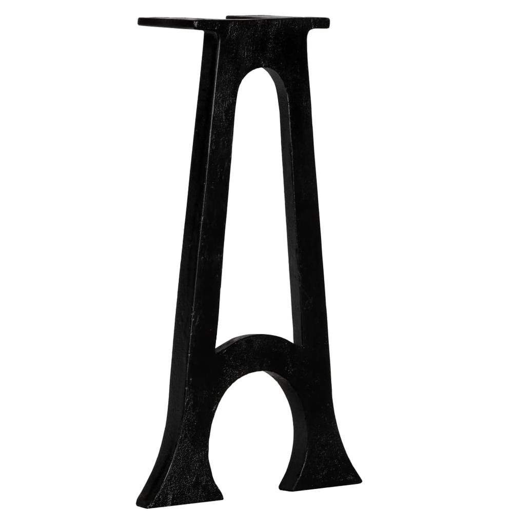 Bench Legs 2 pcs with Arched Base A-Frame Cast Iron. Picture 3