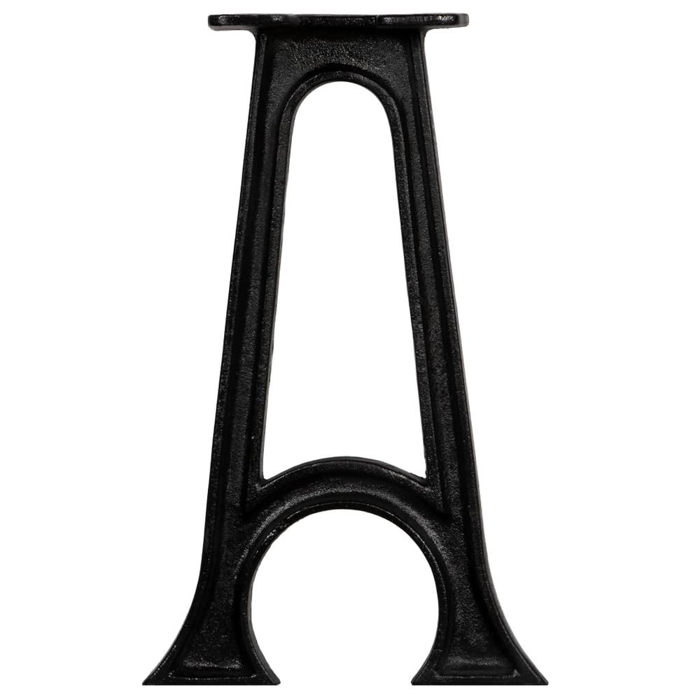 Bench Legs 2 pcs with Arched Base A-Frame Cast Iron. Picture 4