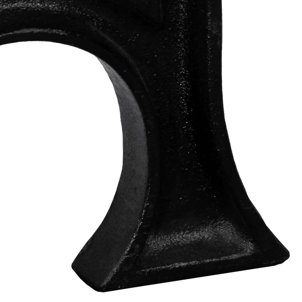 Bench Legs 2 pcs with Arched Base A-Frame Cast Iron. Picture 6