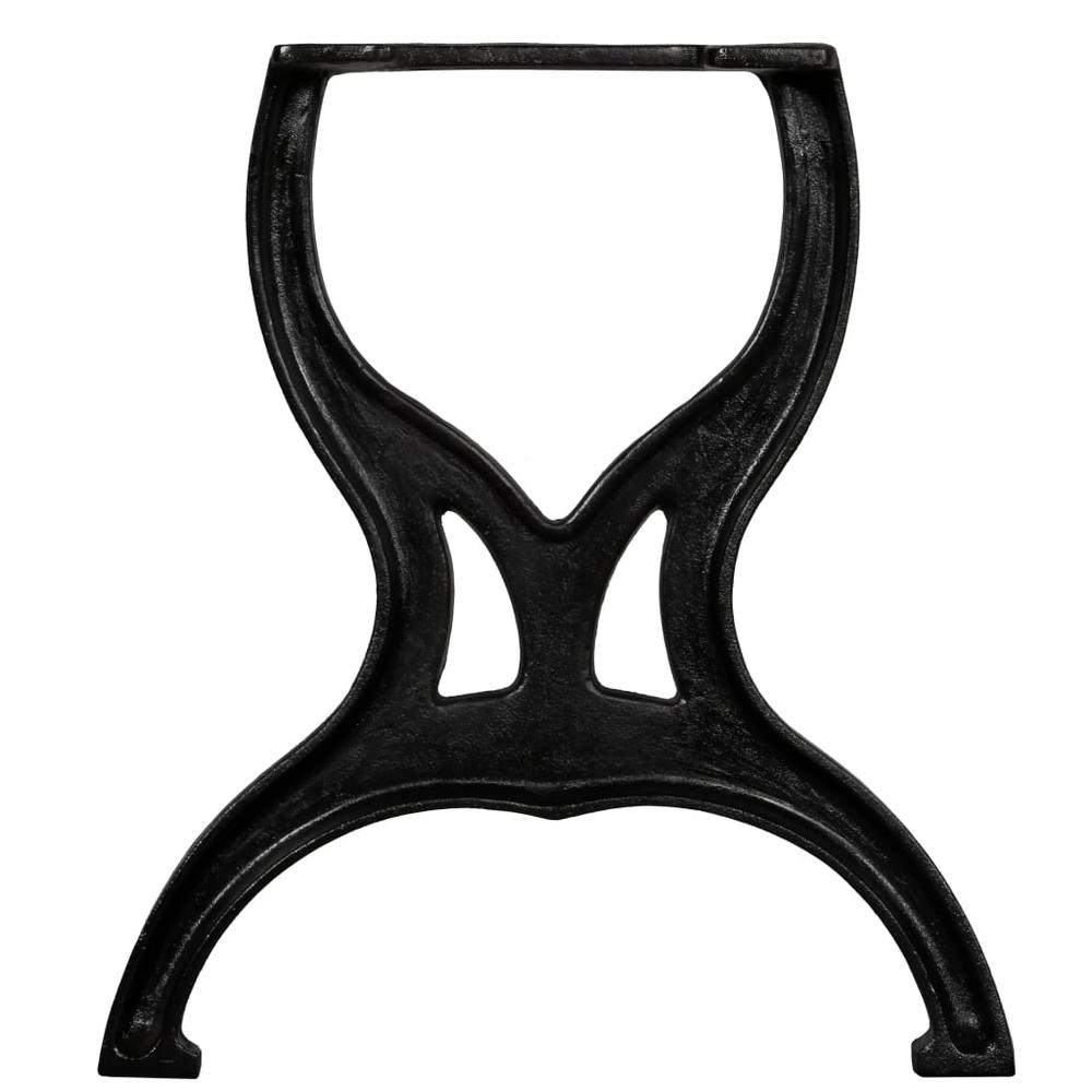 vidaXL Bench Legs 2 pcs X-Frame Cast Iron. Picture 5