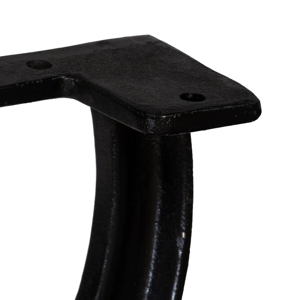 vidaXL Bench Legs 2 pcs X-Frame Cast Iron. Picture 9