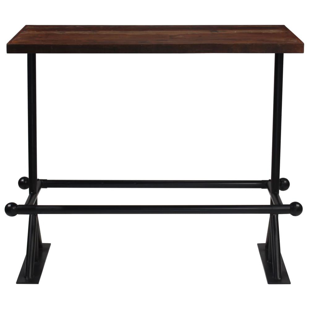 vidaXL Bar Table Solid Reclaimed Wood Dark Brown 47.2"x23.6"x42.1", 245383. Picture 2