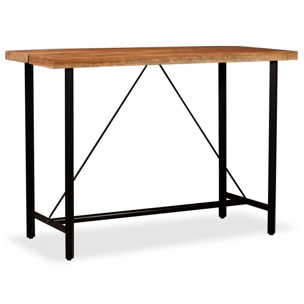vidaXL Bar Table Solid Acacia Wood 59"x27.6"x42.1", 245437. Picture 1