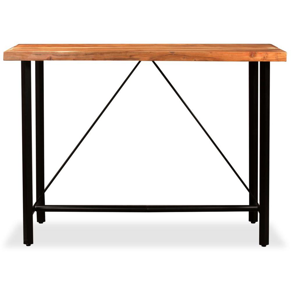 vidaXL Bar Table Solid Acacia Wood 59"x27.6"x42.1", 245437. Picture 2