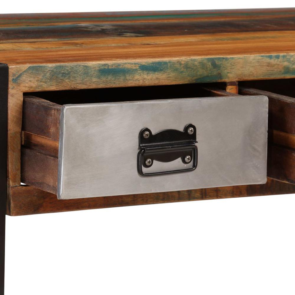 vidaXL Coffee Table with 3 Drawers Solid Reclaimed Wood 39.4"x19.7"x13.8", 244941. Picture 7