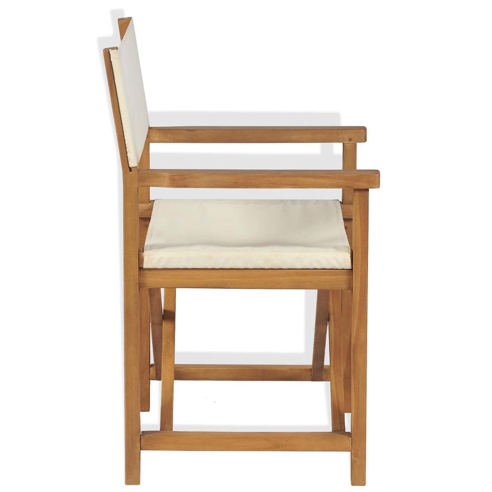 vidaXL Folding Director's Chair Solid Teak Wood, 43801. Picture 3