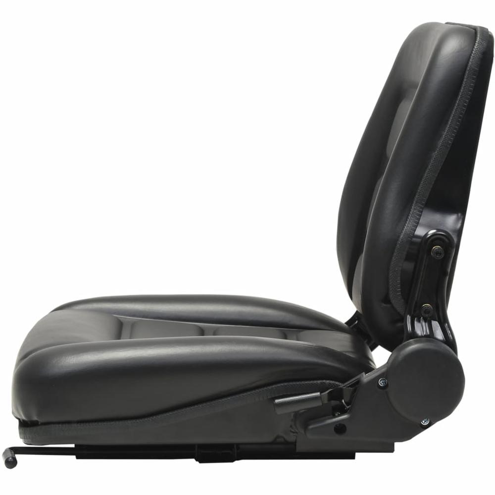 vidaXL Forklift & Tractor Seat with Adjustable Backrest Black, 142318. Picture 3