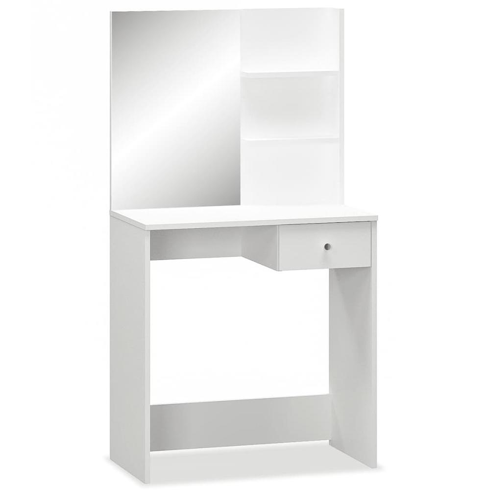 vidaXL Dressing Table Chipboard 29.5"x15.7"x55.5" White, 244861. Picture 2
