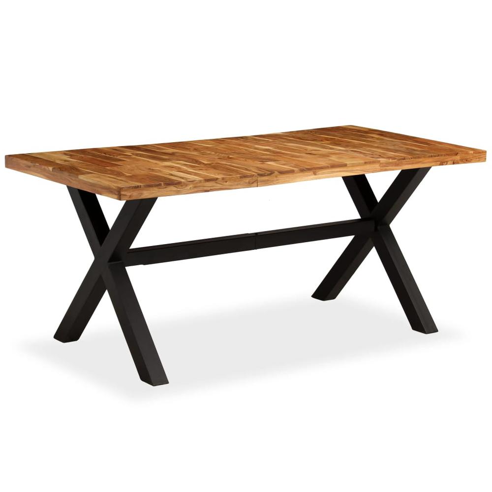 vidaXL Dining Table Solid Acacia and Mango Wood 70.9"x35.4"x29.9", 245640. Picture 1