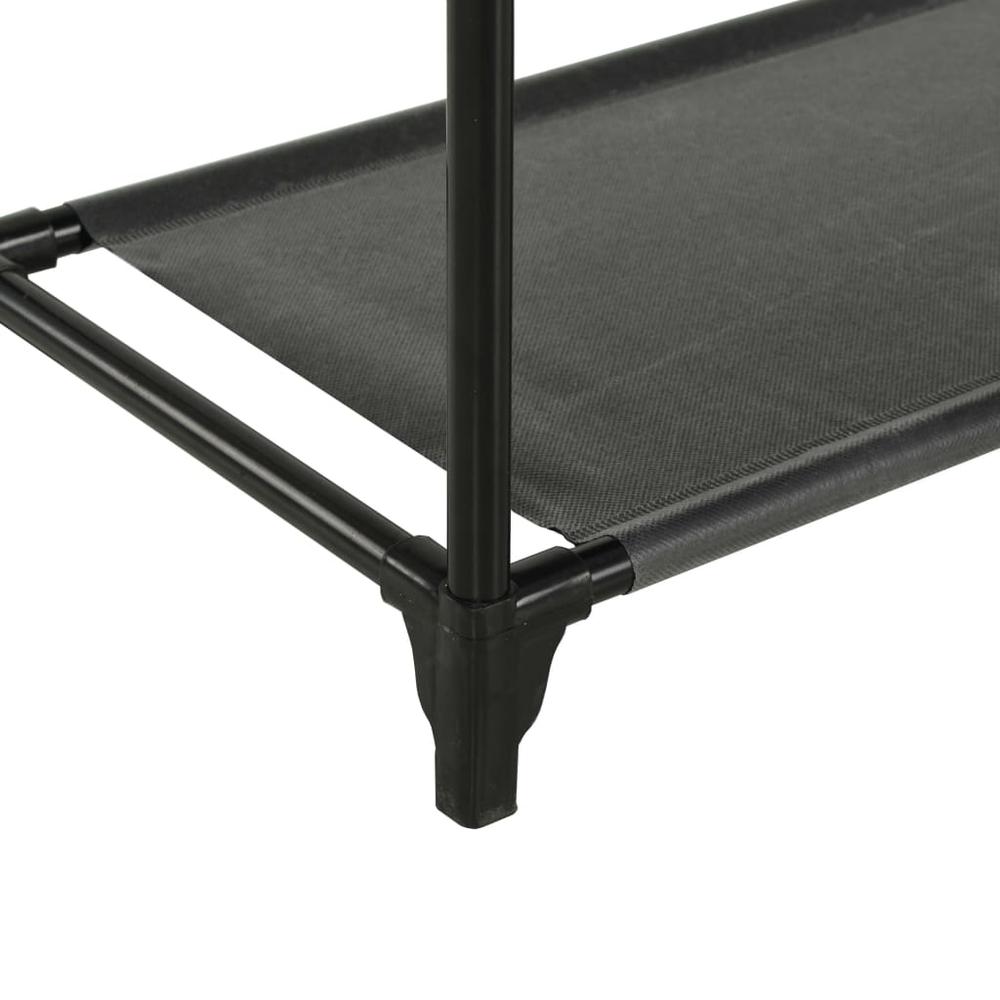 Clothes Rack Steel and Non-woven Fabric 21.7"x11.2"x68.9" Black. Picture 5