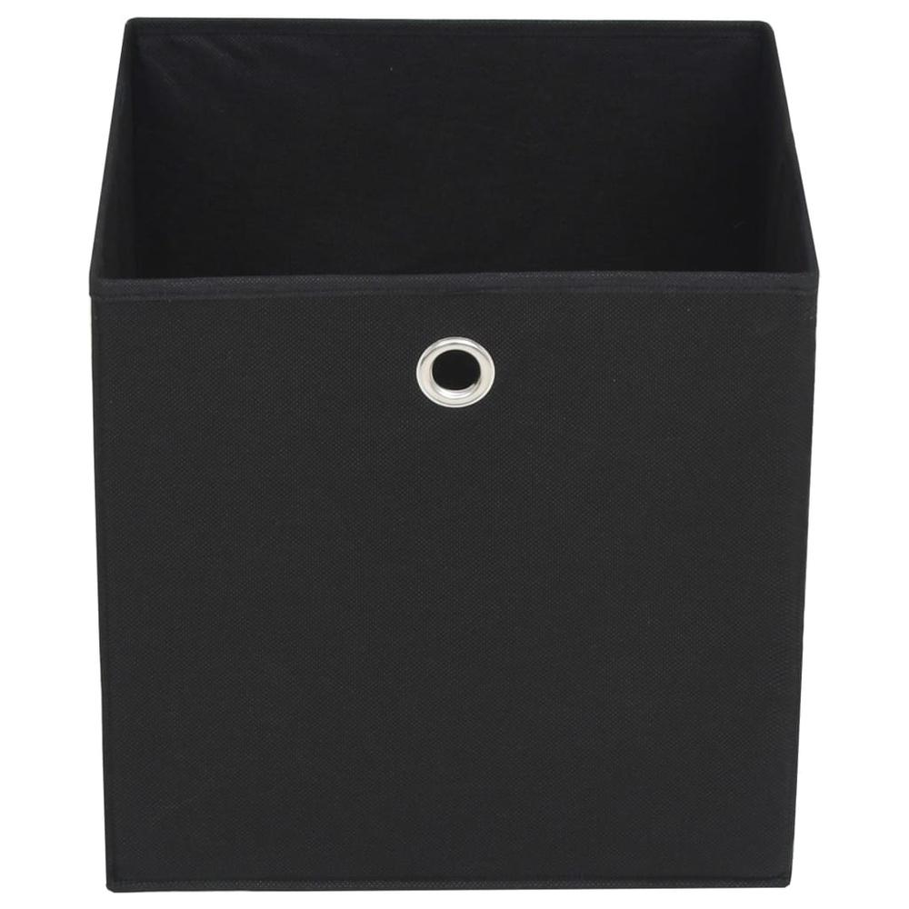 Storage Boxes 4 pcs Non-woven Fabric 12.6"x12.6"x12.6" Black. Picture 2