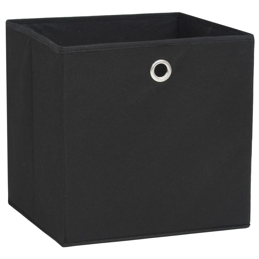 Storage Boxes 4 pcs Non-woven Fabric 12.6"x12.6"x12.6" Black. Picture 3