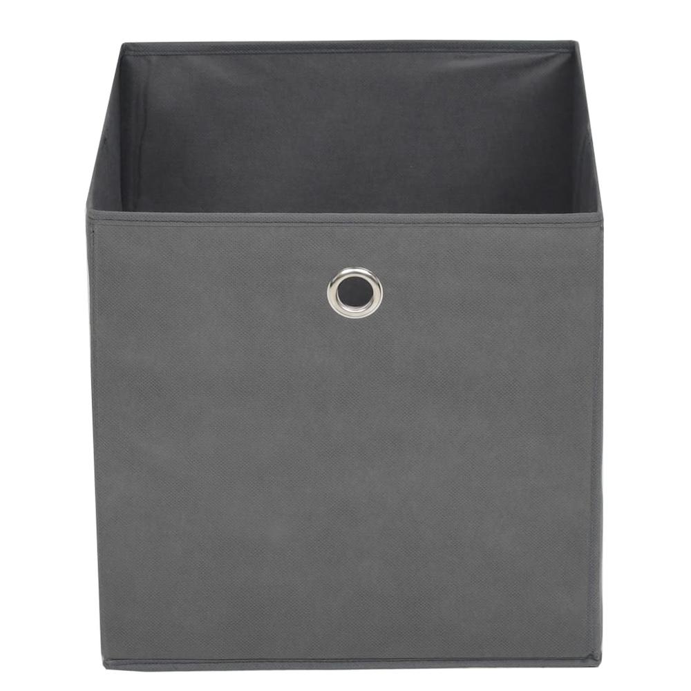 Storage Boxes 4 pcs Non-woven Fabric 12.6"x12.6"x12.6" Gray. Picture 2
