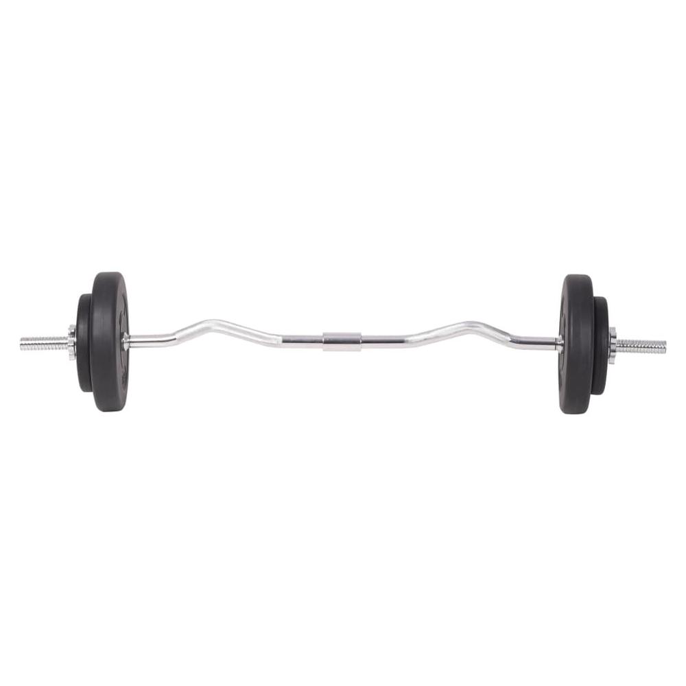 vidaXL Barbell and Dumbbell Set 198.4 lb, 91404. Picture 5