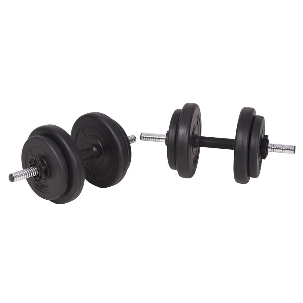 vidaXL Barbell and Dumbbell Set 198.4 lb, 91404. Picture 8