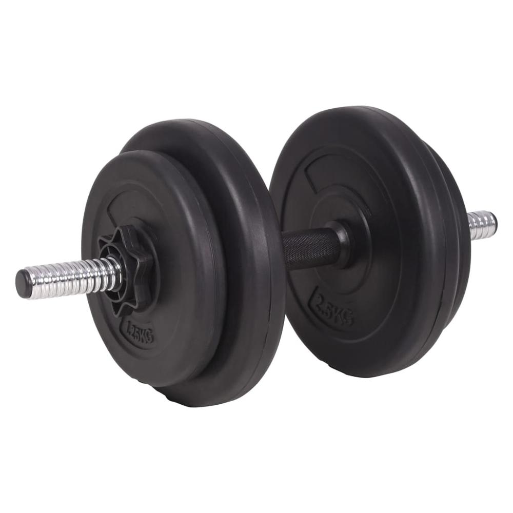 vidaXL Barbell and Dumbbell Set 198.4 lb, 91404. Picture 9