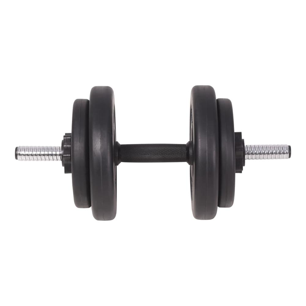 vidaXL Barbell and Dumbbell Set 198.4 lb, 91404. Picture 10
