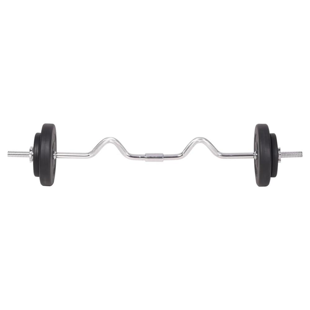 vidaXL Barbell and Dumbbell Set 198.4 lb, 91405. Picture 5