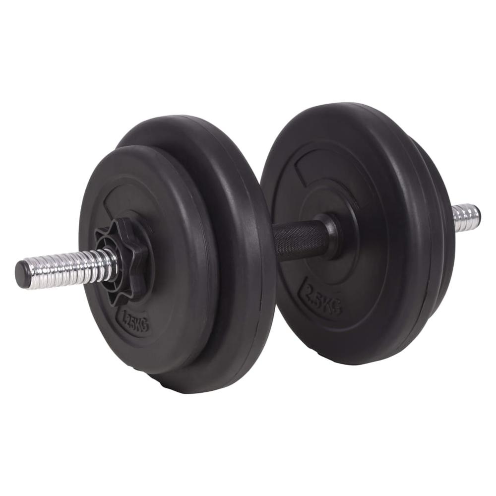vidaXL Barbell and Dumbbell Set 198.4 lb, 91405. Picture 9