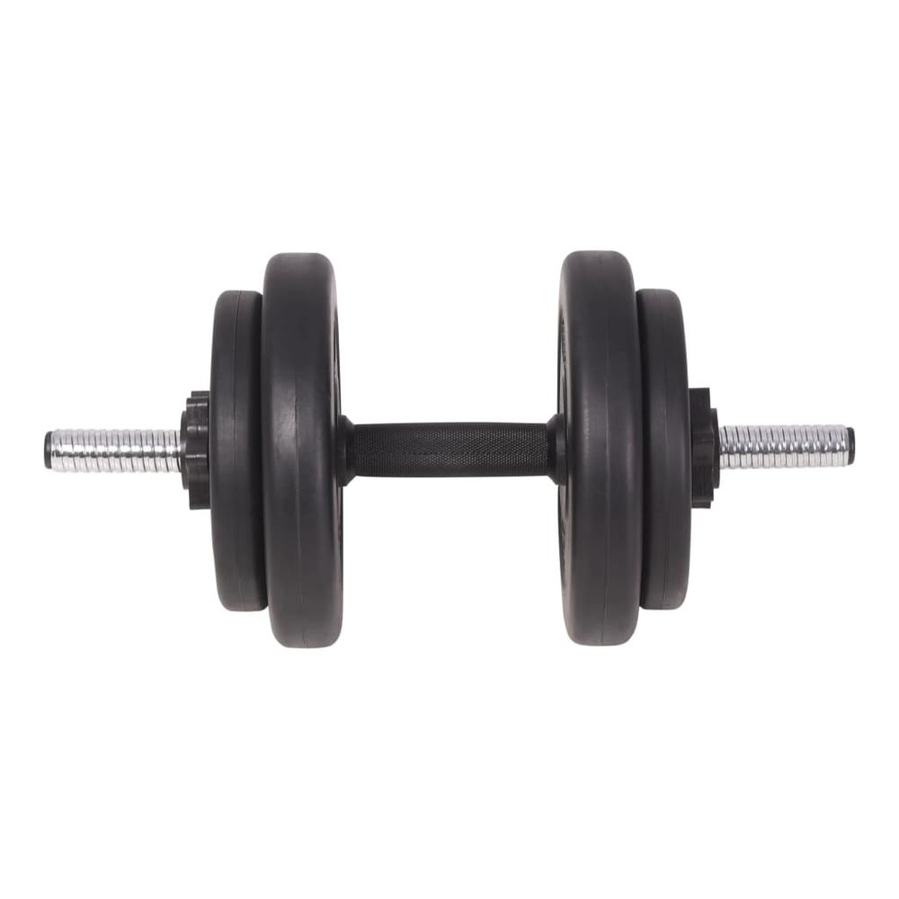 vidaXL Barbell and Dumbbell Set 198.4 lb, 91405. Picture 10