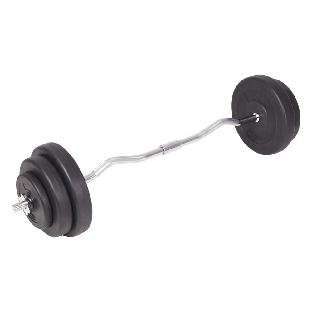 vidaXL Barbell and Dumbbell Set 264.6 lb. Picture 6