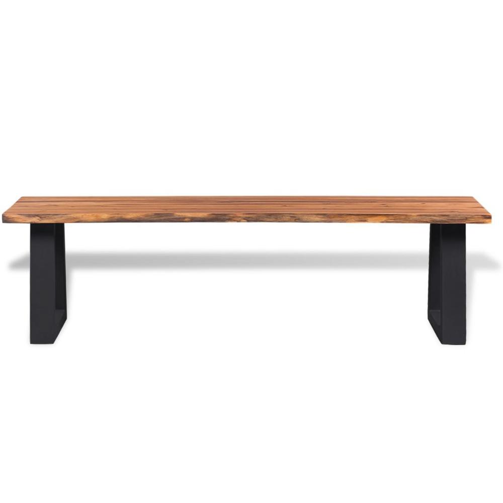 vidaXL Bench Solid Acacia Wood 63", 245688. Picture 2