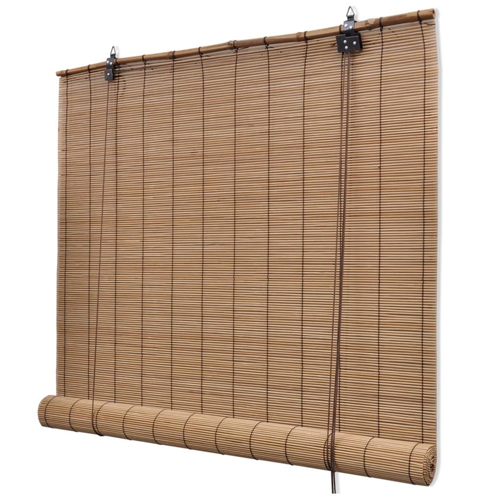 vidaXL Roller Blind Bamboo 59.1"x63" Brown, 245812. Picture 1