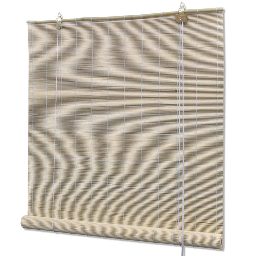 vidaXL Roller Blind Bamboo 31.5"x86.6" Natural, 245817. Picture 1