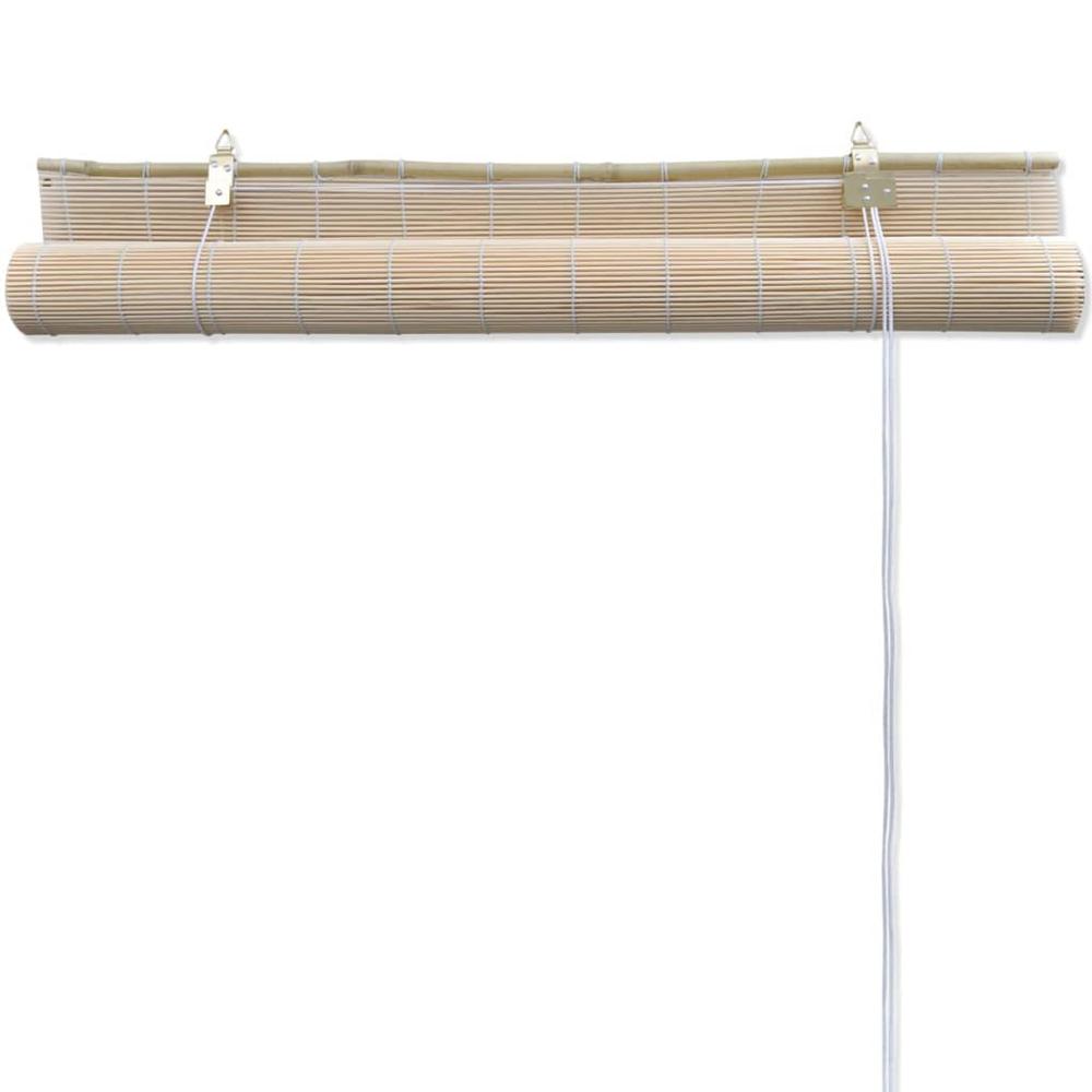 vidaXL Roller Blind Bamboo 31.5"x86.6" Natural, 245817. Picture 5
