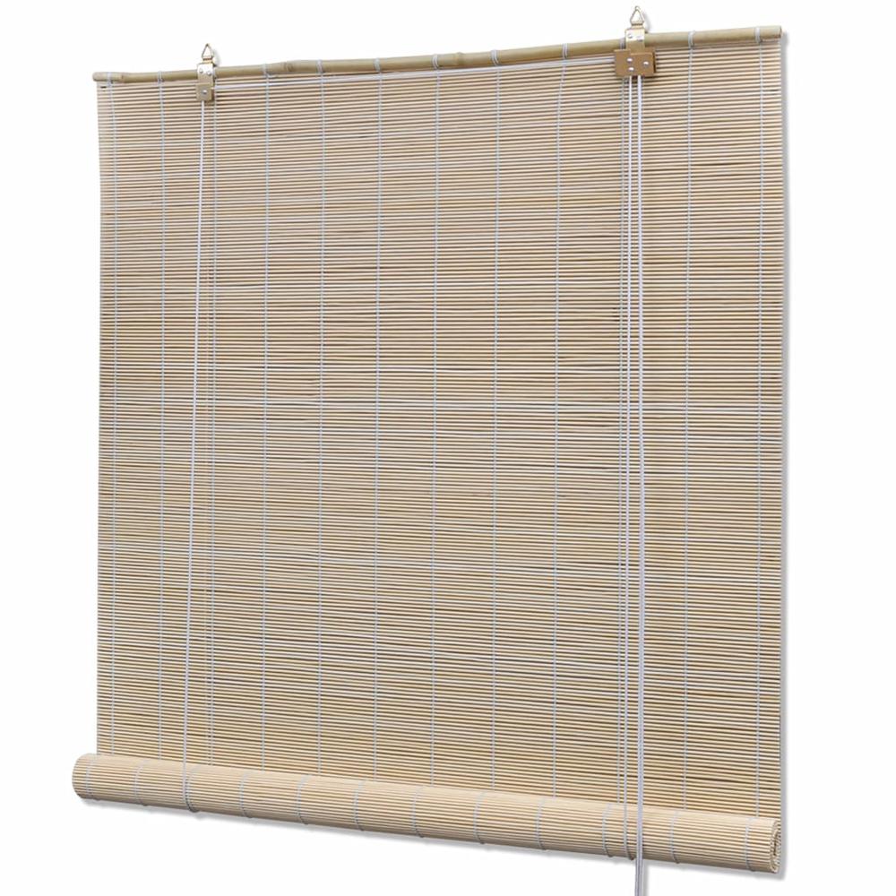 vidaXL Roller Blind Bamboo 55.1"x86.6" Natural, 245819. Picture 1
