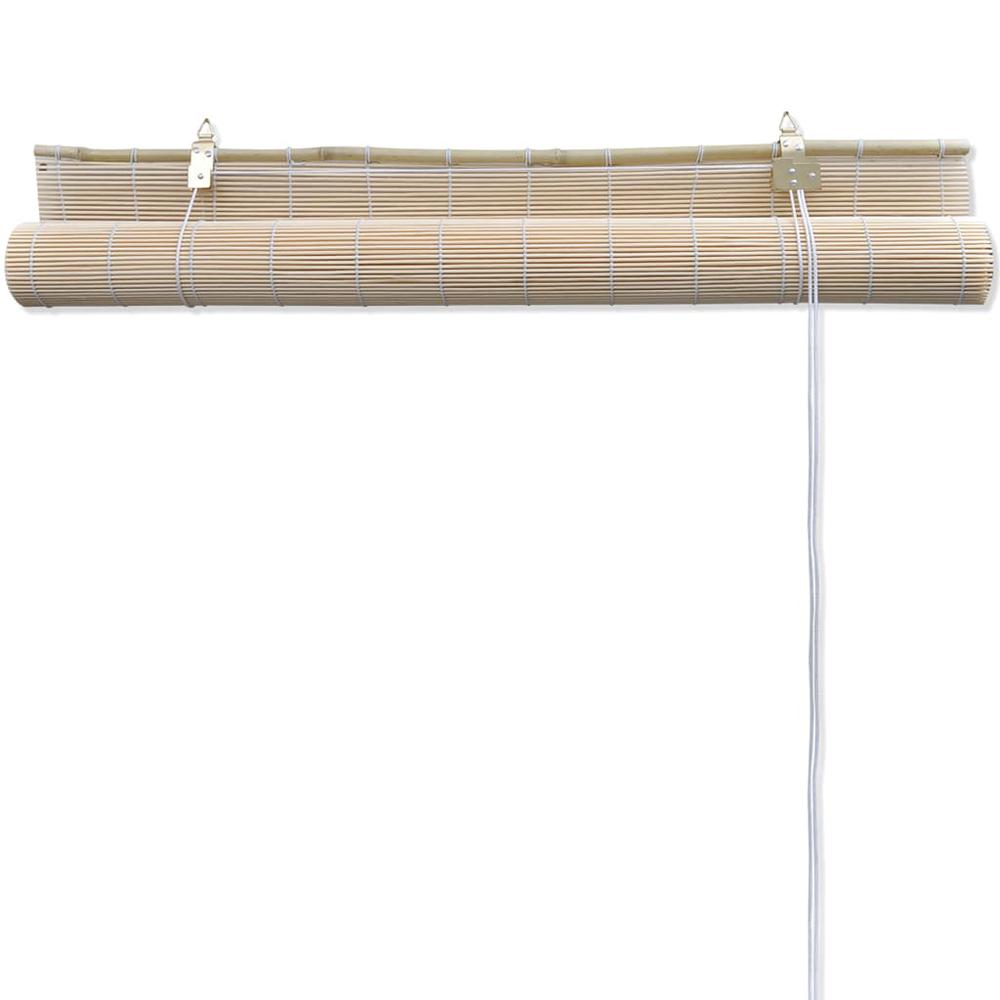 vidaXL Roller Blind Bamboo 55.1"x86.6" Natural, 245819. Picture 5